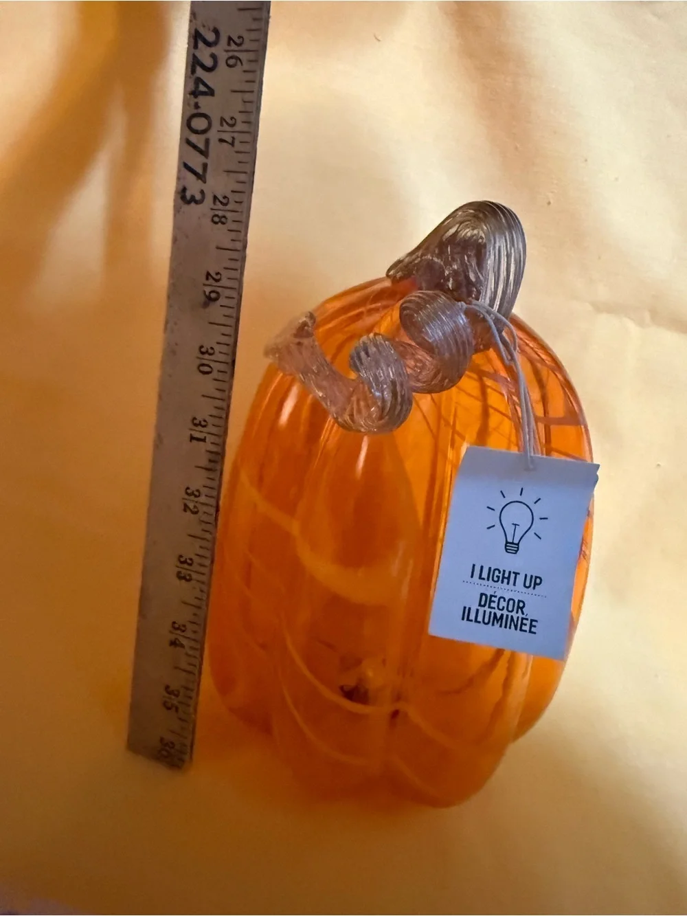 Fall set Autumn Glass Pumpkin Décor - table top runner